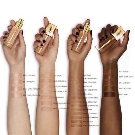 all hours ysl foundation shades|YSL touche eclat shade chart.